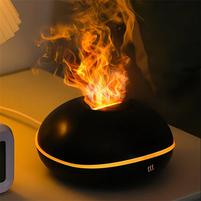 Aroma Flame Humidifier – Essential Oil Diffuser with Colorful Lights