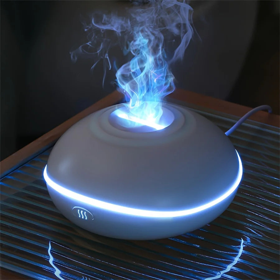 Aroma Flame Humidifier – Essential Oil Diffuser with Colorful Lights