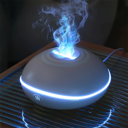 Aroma Flame Humidifier – Essential Oil Diffuser with Colorful Lights