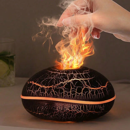Aroma Flame Humidifier – Essential Oil Diffuser with Colorful Lights