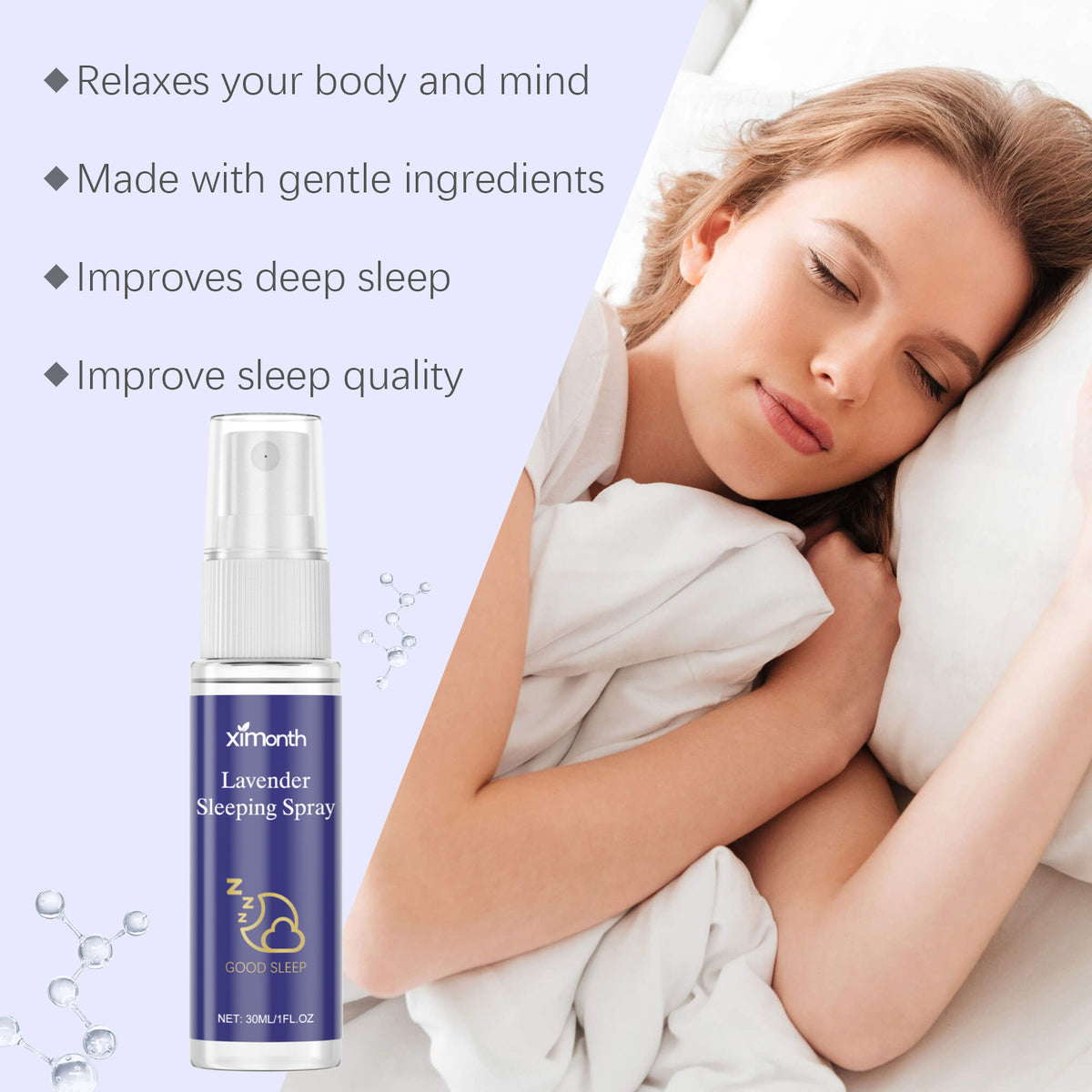 Premium Lavender & Chamomile Pillow Spray – Stress Relief & Sleep Aid