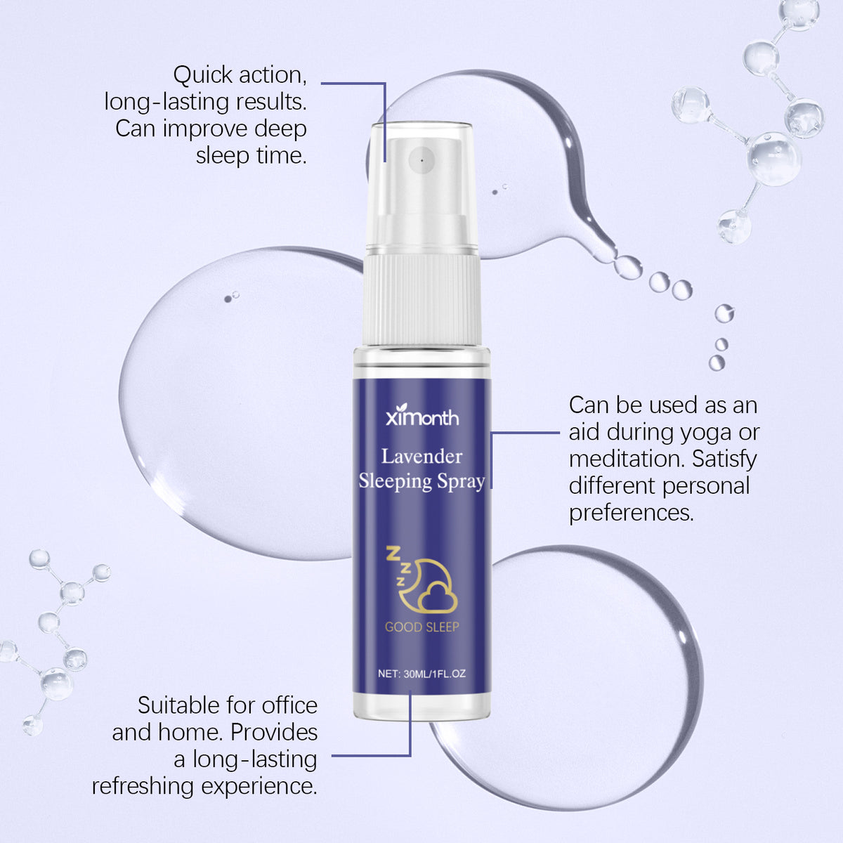 Premium Lavender & Chamomile Pillow Spray – Stress Relief & Sleep Aid