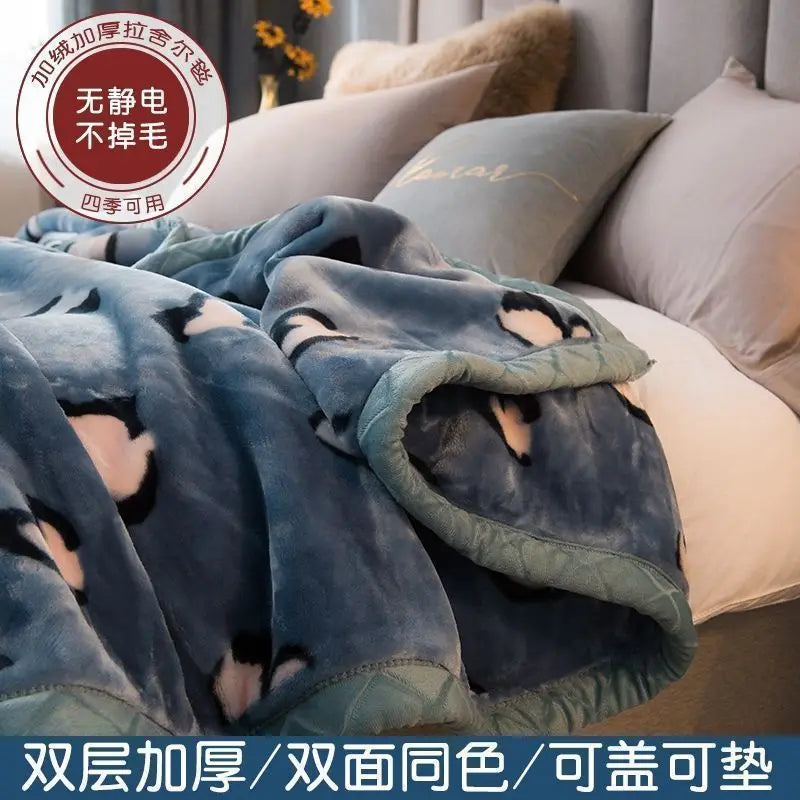 Weighted Raschel Plush Blanket – Thick & Warm (1PC)