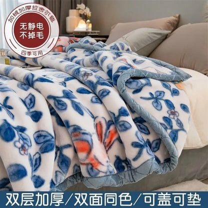 Weighted Raschel Plush Blanket – Thick & Warm (1PC)