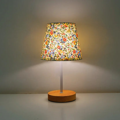 Solid Wood USB Desk Lamp – LED Bedside Night Light