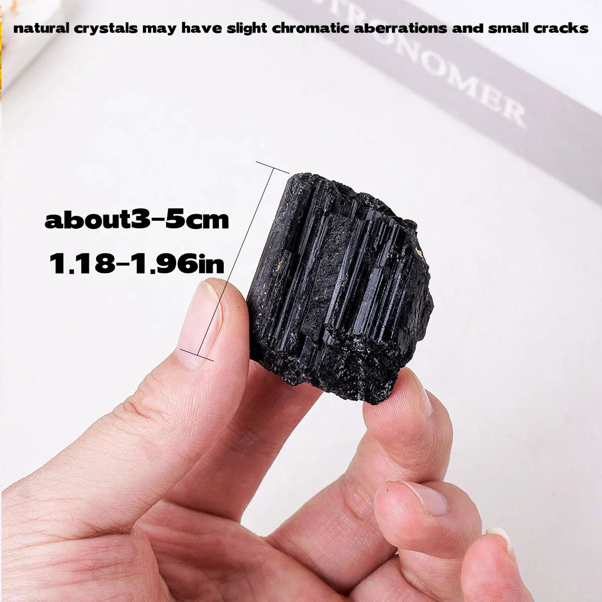 Black Tourmaline Stones – Raw Mineral Specimens (100g Bag)