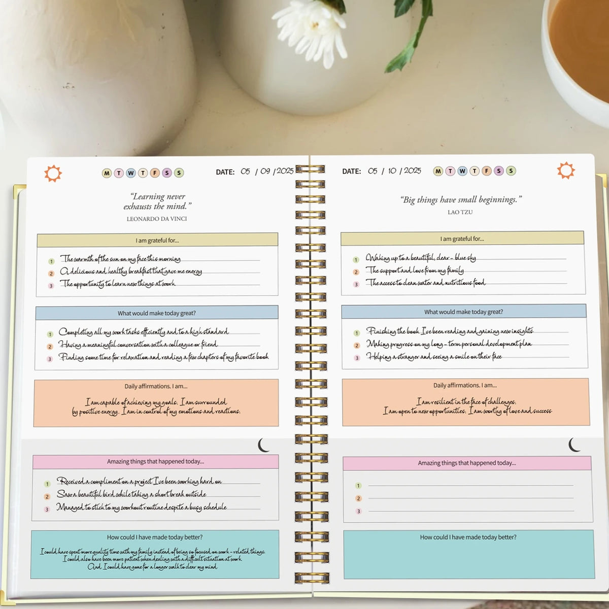 A5 Gratitude Journal – Daily Guided Notebook