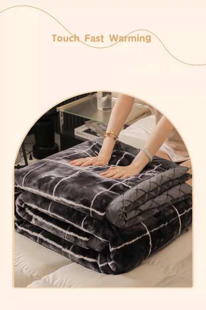Weighted Raschel Plush Blanket – Thick & Warm (1PC)