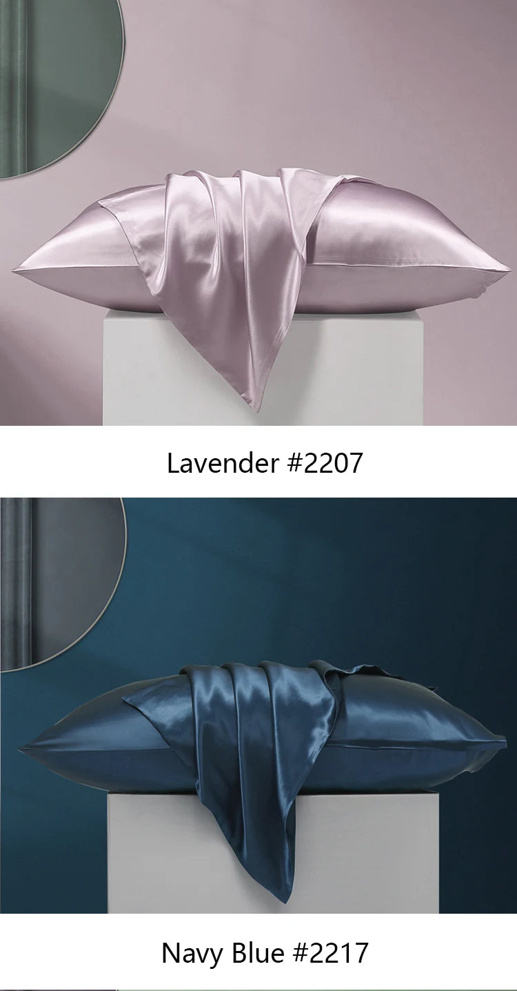 100% Mulberry Silk Pillowcase – 19 Momme, Hidden Zipper