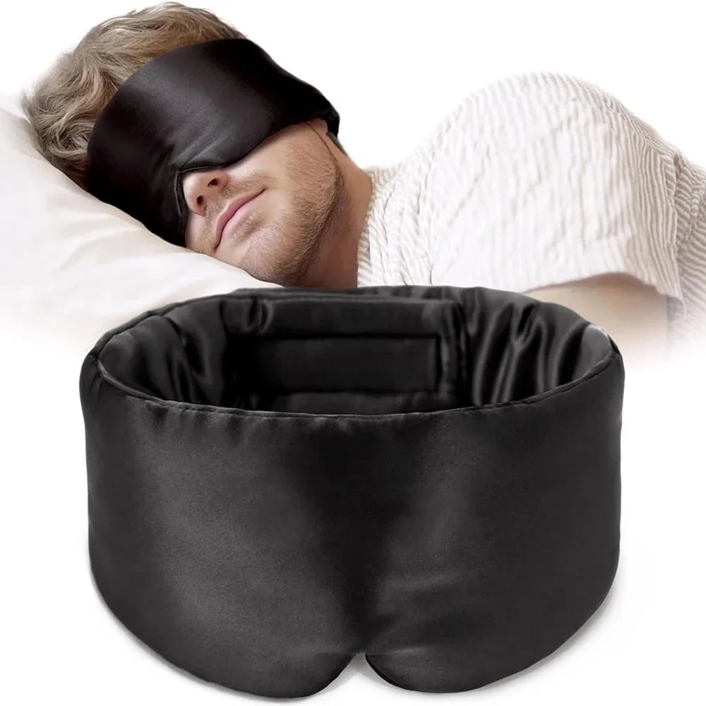 100% Mulberry Silk Sleep Mask – Soft, Adjustable, Anti-Wrinkle