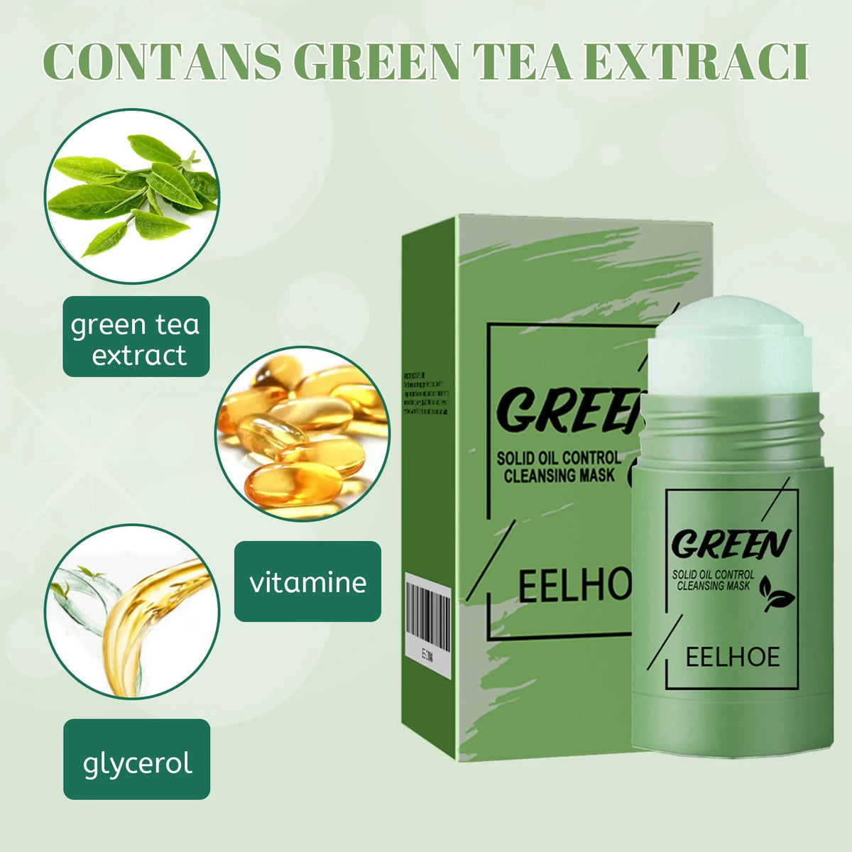 Green Tea Cleansing Stick Mask – Pore & Acne Care