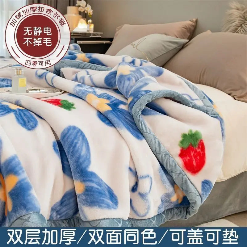 Weighted Raschel Plush Blanket – Thick & Warm (1PC)