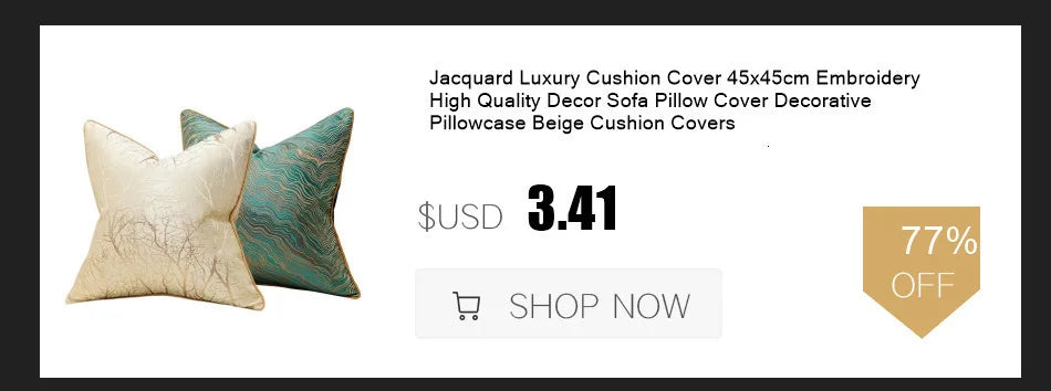 Jacquard Luxury Embroidered Cushion Cover – 45x45cm