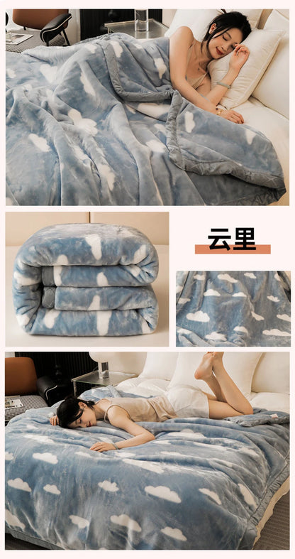 Weighted Raschel Plush Blanket – Thick & Warm (1PC)