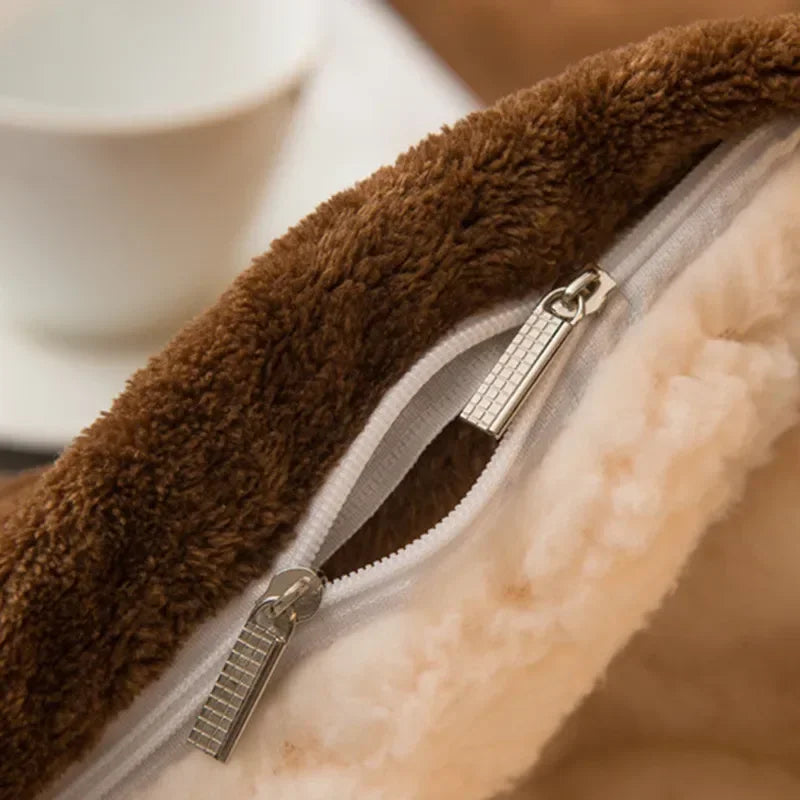Wool Throw Blanket – Double-Sided Winter Bedspread