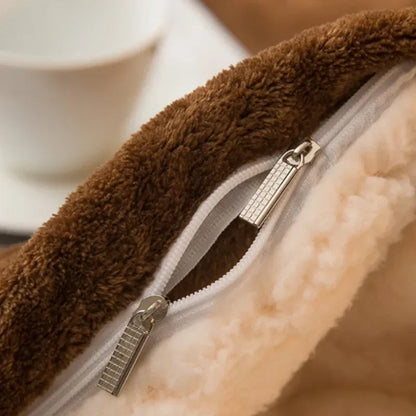 Wool Throw Blanket – Double-Sided Winter Bedspread