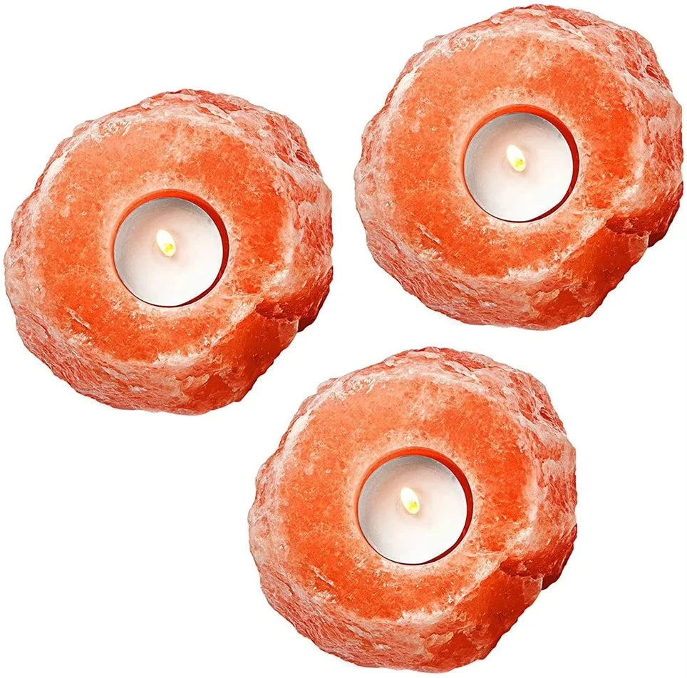 Himalayan Salt Crystal Candlestick – Buddha Candle Holder