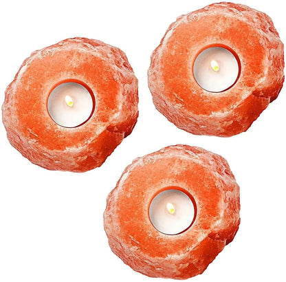 Himalayan Salt Crystal Candlestick – Buddha Candle Holder
