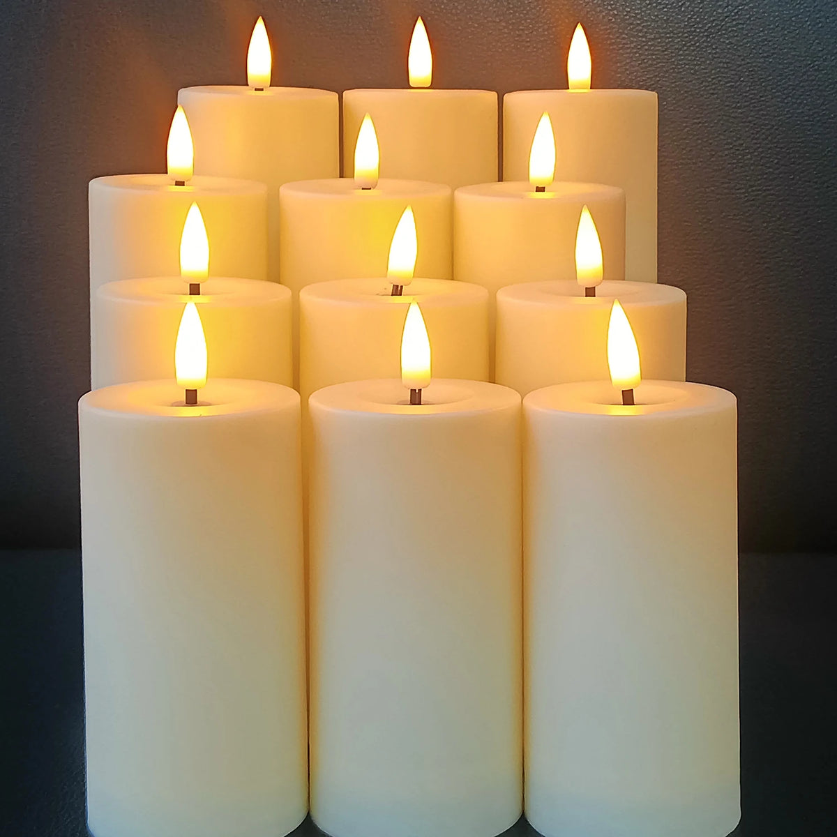 12-Piece LED Flameless Candles – Waterproof Flickering Tea Lights