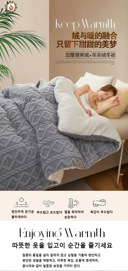 Super Thick Winter Blanket – Lamb Cashmere Weighted Quilt