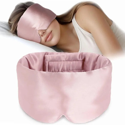 100% Mulberry Silk Sleep Mask – Soft, Adjustable, Anti-Wrinkle