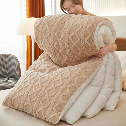 Super Thick Winter Blanket – Lamb Cashmere Weighted Quilt