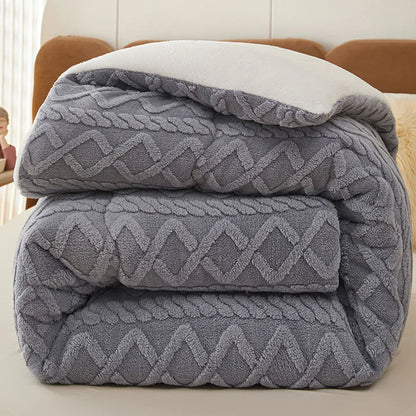 Super Thick Winter Blanket – Lamb Cashmere Weighted Quilt