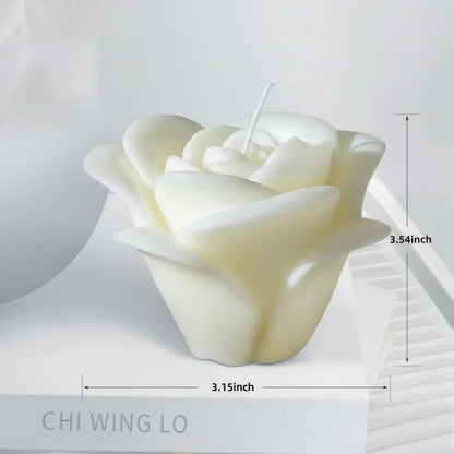 Large Ribbed Soy Wax Candle – Decorative Aromatherapy Pillar