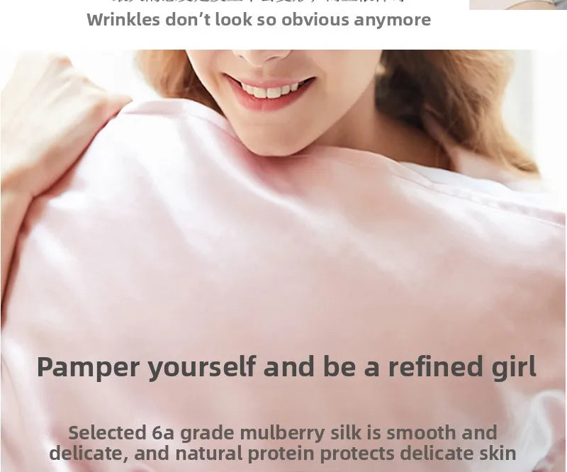 100% Mulberry Silk Luxury Pillowcase – Natural Cooling Silk