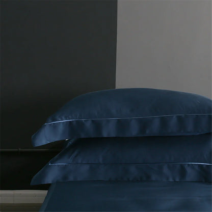 Sondeson 100% Silk Dark Blue Bedding Set – Queen & King