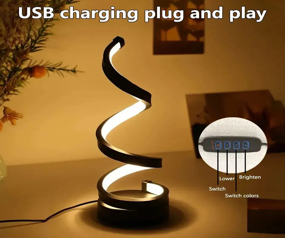 3D Ring USB LED Night Lamp – Dimmable Bedside Desk Light