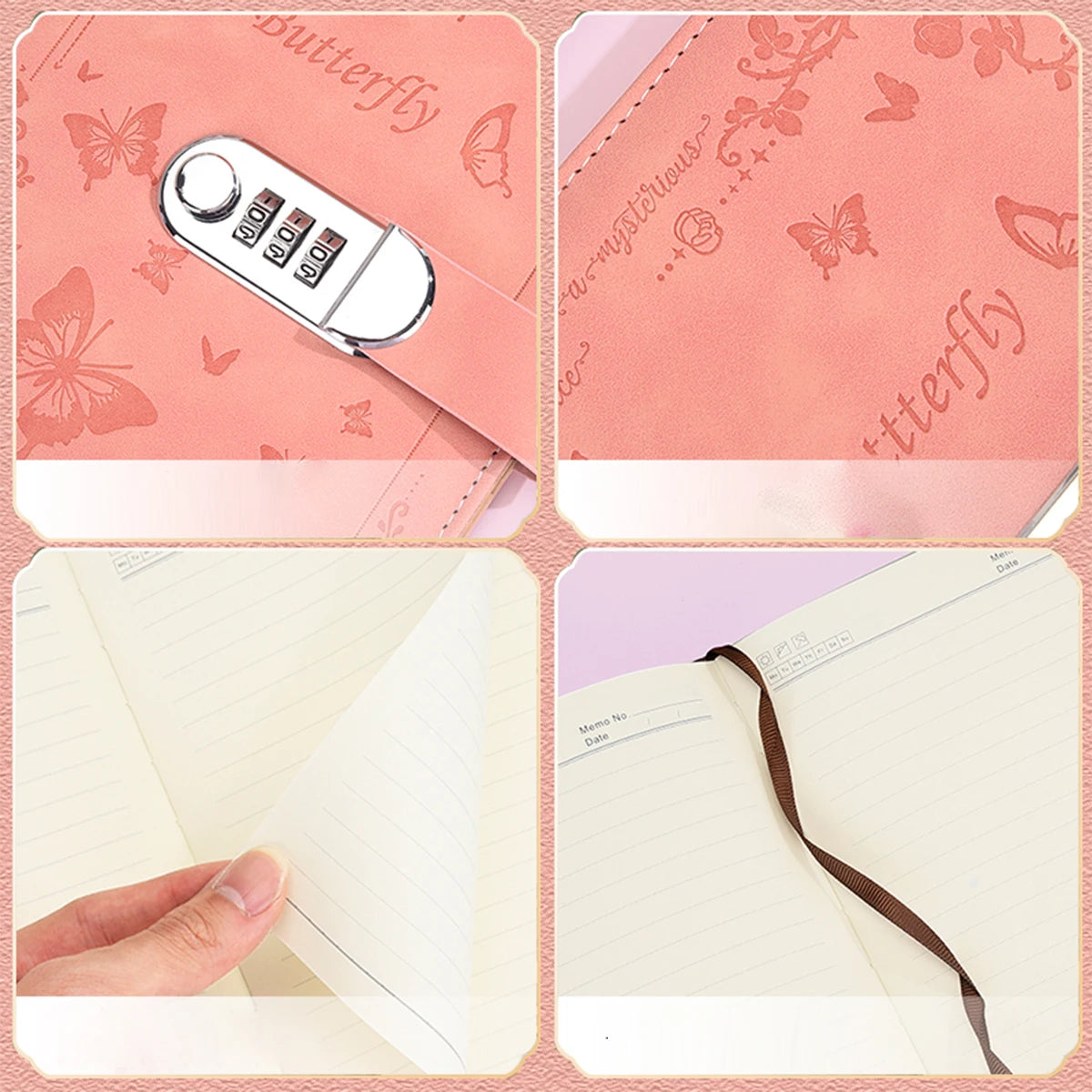 A5 Password Lock Diary – Cartoon Notebook
