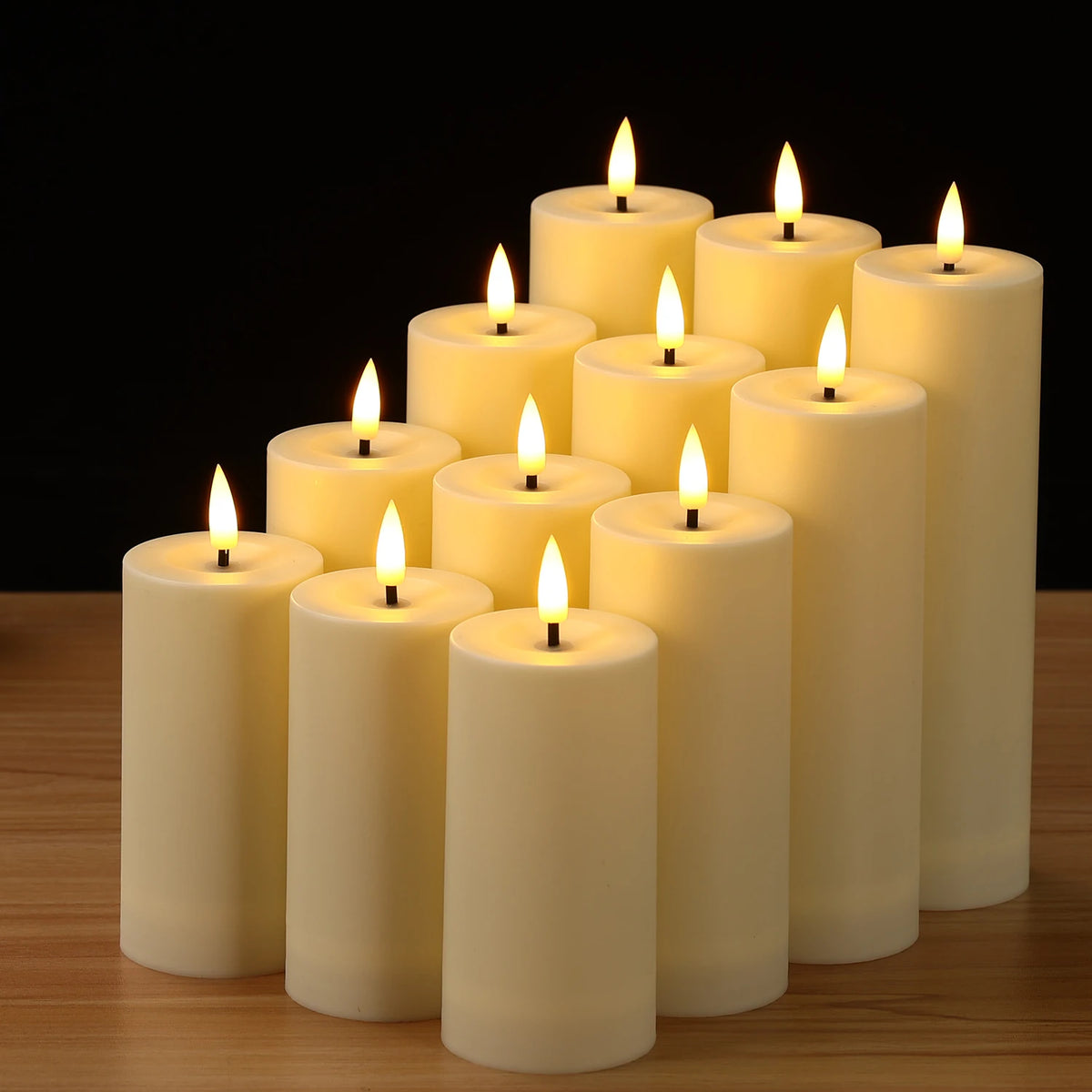 12-Piece LED Flameless Candles – Waterproof Flickering Tea Lights