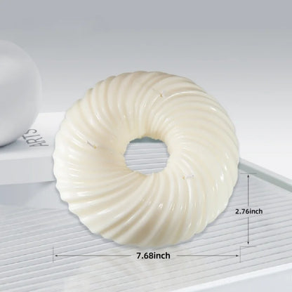Large Ribbed Soy Wax Candle – Decorative Aromatherapy Pillar