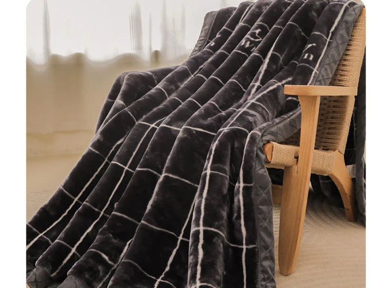 Weighted Raschel Plush Blanket – Thick & Warm (1PC)