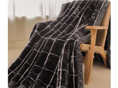 Weighted Raschel Plush Blanket – Thick & Warm (1PC)