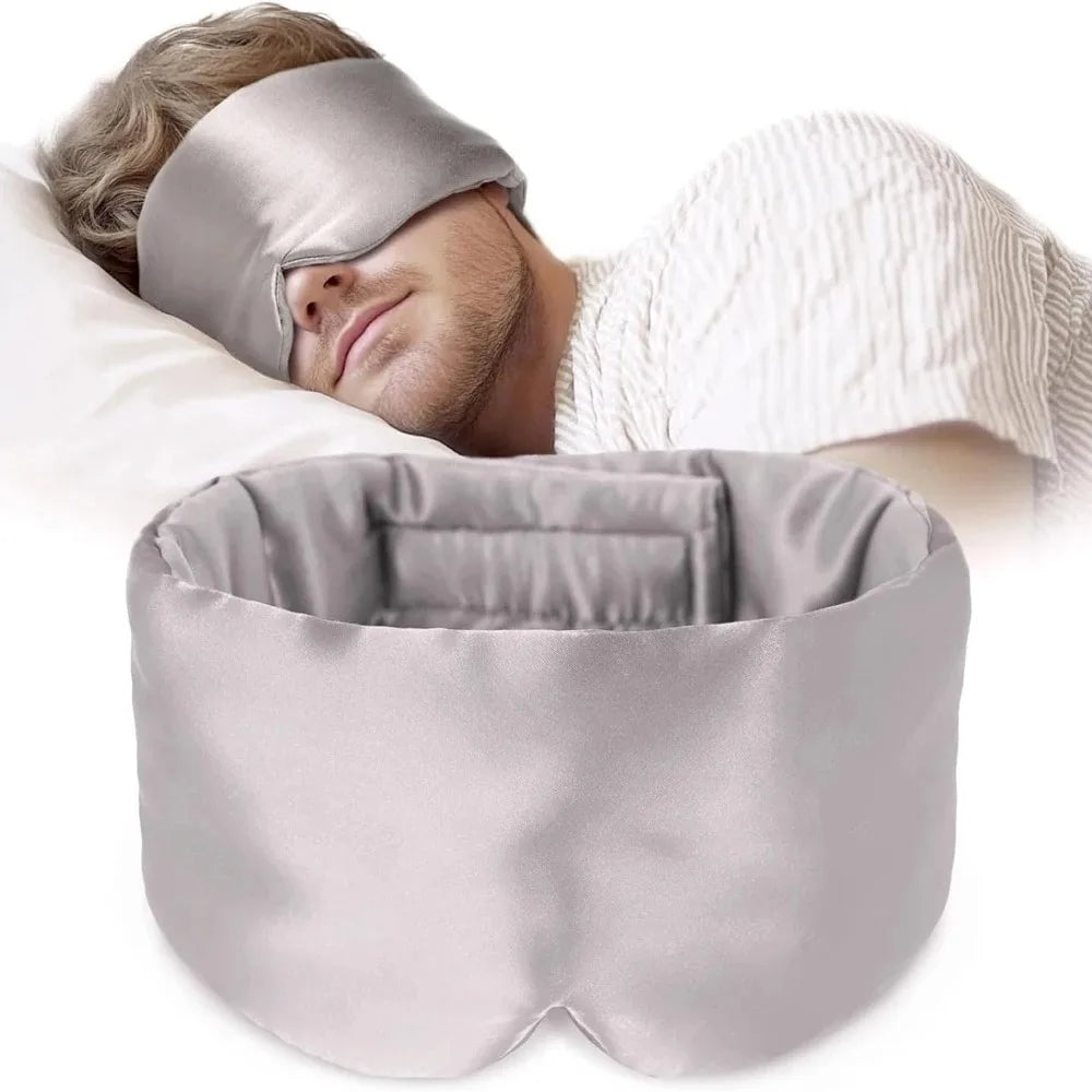 100% Mulberry Silk Sleep Mask – Soft, Adjustable, Anti-Wrinkle