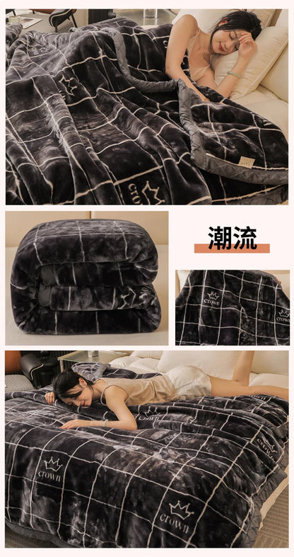 Weighted Raschel Plush Blanket – Thick & Warm (1PC)