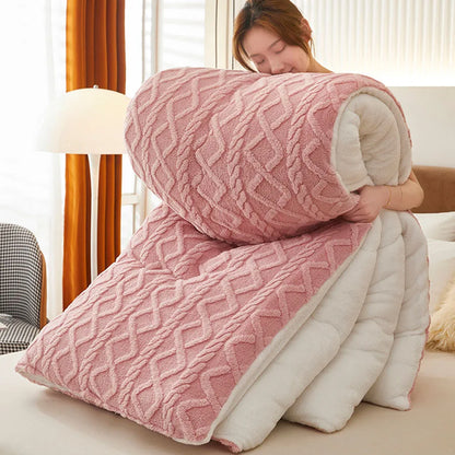 Super Thick Winter Blanket – Lamb Cashmere Weighted Quilt