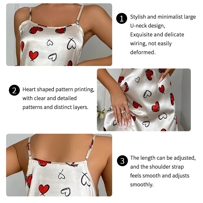 Silk Satin Suspender Nightdress