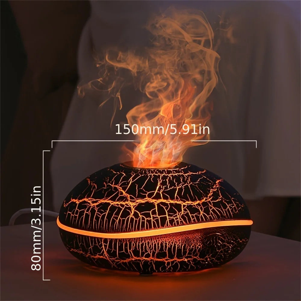 Aroma Flame Humidifier – Essential Oil Diffuser with Colorful Lights