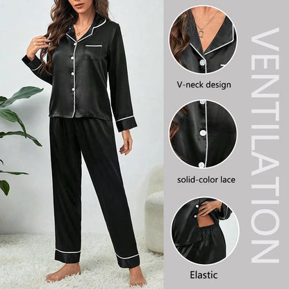 Plus Size Satin Pajama Set