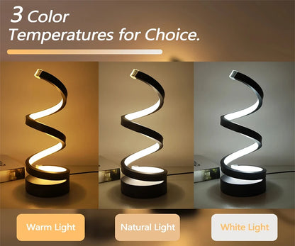 3D Ring USB LED Night Lamp – Dimmable Bedside Desk Light