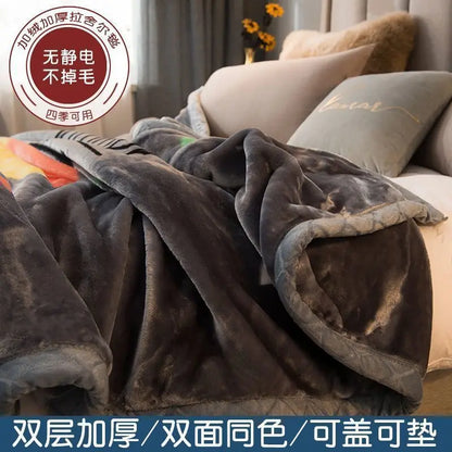 Weighted Raschel Plush Blanket – Thick & Warm (1PC)