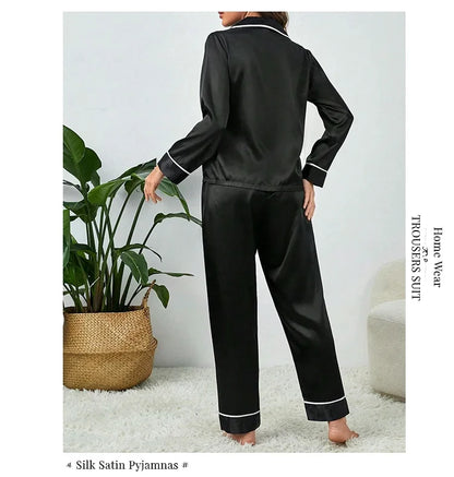 Plus Size Satin Pajama Set