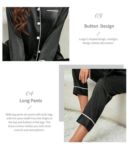 Plus Size Satin Pajama Set