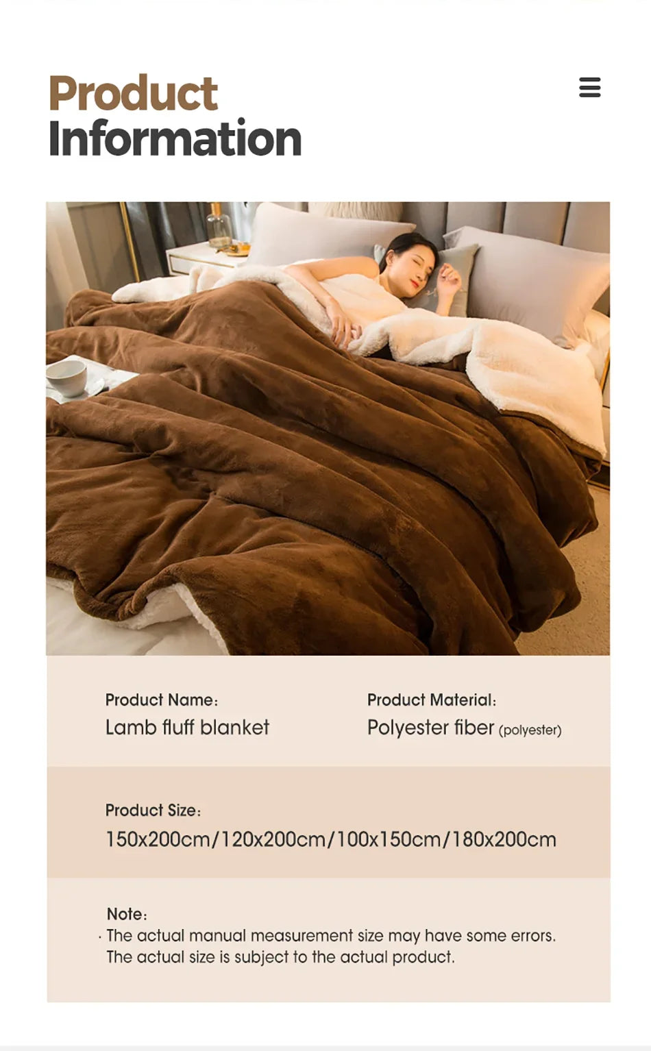 Wool Throw Blanket – Double-Sided Winter Bedspread