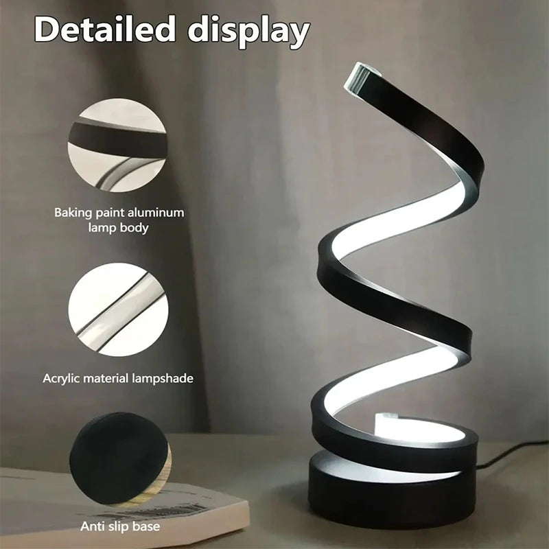 3D Ring USB LED Night Lamp – Dimmable Bedside Desk Light