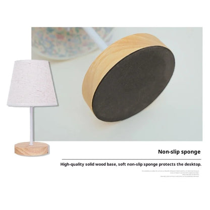 Solid Wood USB Desk Lamp – LED Bedside Night Light