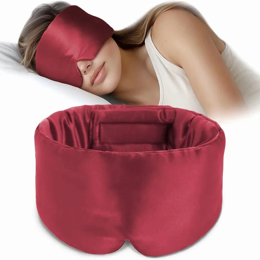 100% Mulberry Silk Sleep Mask – Soft, Adjustable, Anti-Wrinkle